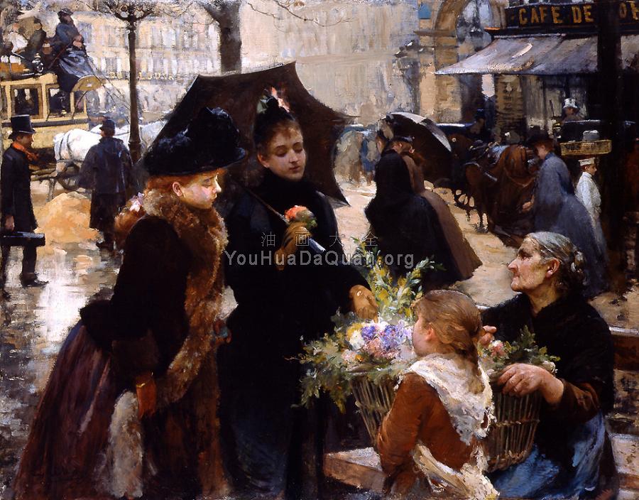 Apres laverse place du theatre francais - 路易斯·玛丽·德·施莱佛